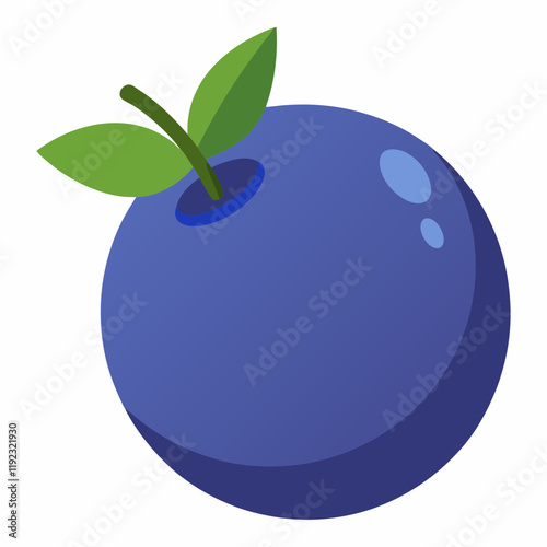 illustration of a blueberry