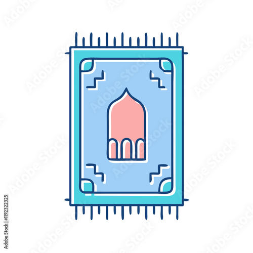 prayer rug vector icon, prayer rug vector illustration - simple illustration of prayer rug, perfect for prayer rug logos and icons
