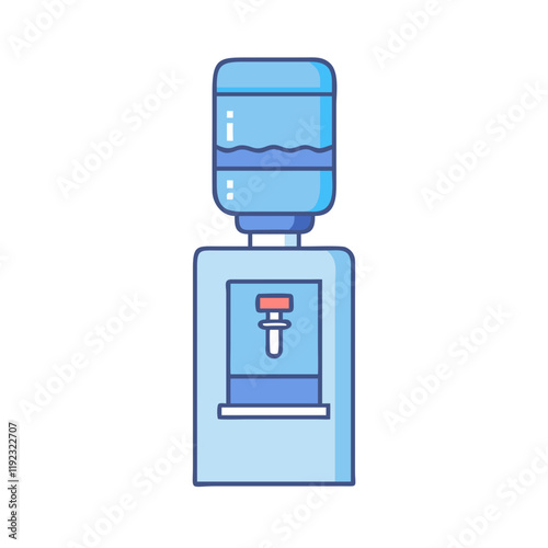 water cooler vector icon, water cooler vector illustration - simple illustration of water cooler, perfect for water cooler logos and icons