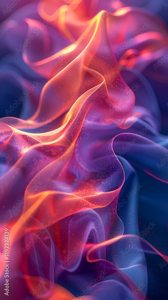 Obraz premium digital technology red and purple abstract lines poster background