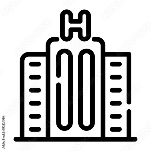 hotel Line Icon
