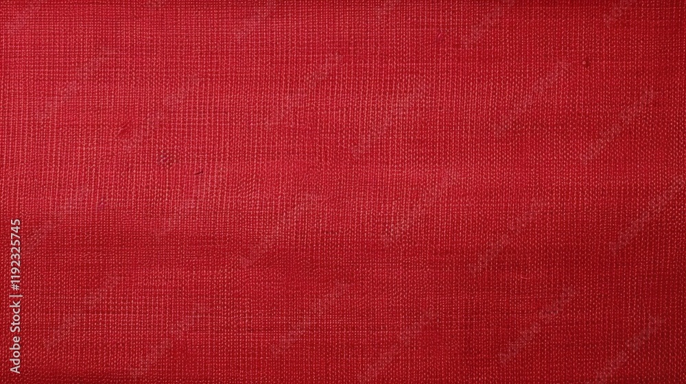 Fototapeta premium Closeup of Red Fabric Texture Showing Detail for Artistic Background or Textile Design Projects