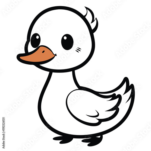  cute duck vector black silhouette 