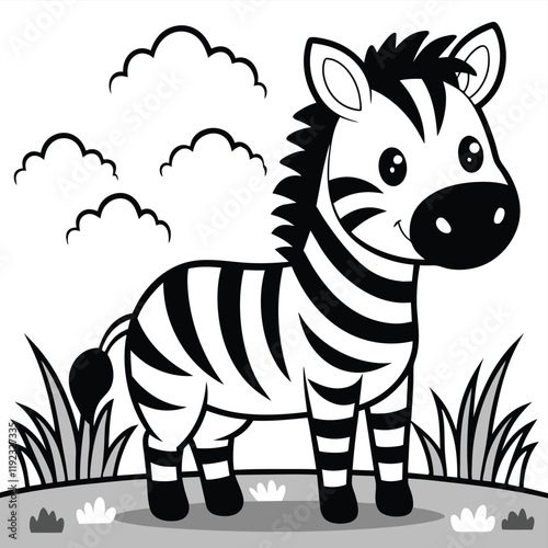  cute zebra vector black silhouette 