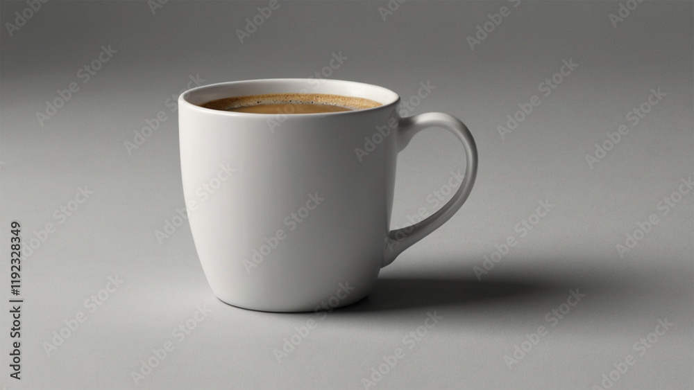 high quality minimal design print on demand empty one white coffee cup studio style product mockup high quality minimal design print on demand empty one white coffee cup studio style product mockup