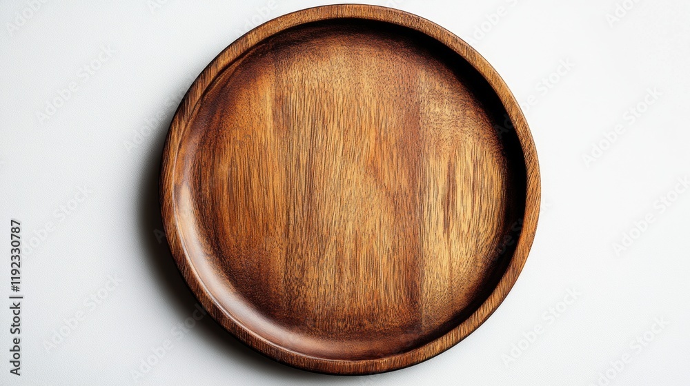 Wooden Plate with Smooth Surface and Natural Grain Texture Wooden Plate with Smooth Surface and Natural Grain Texture