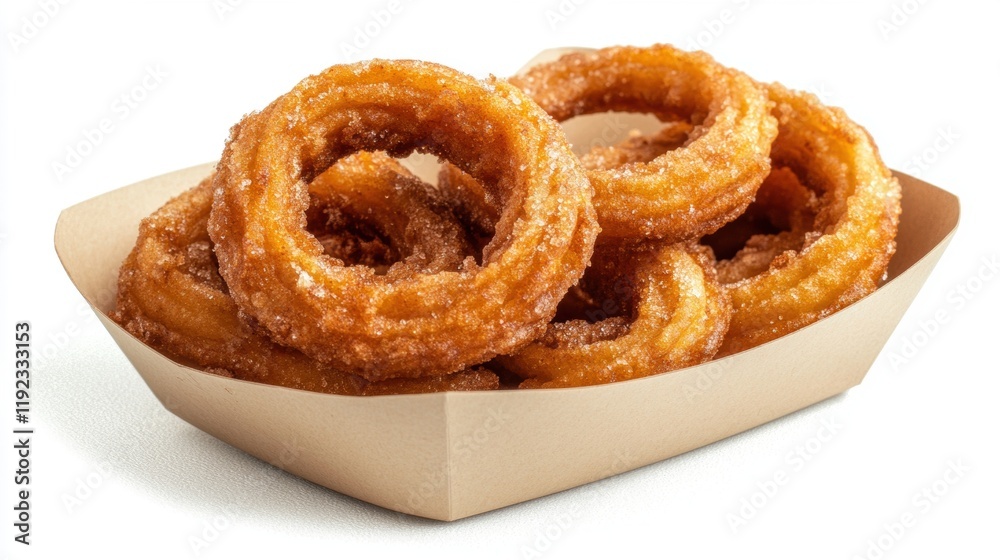 Crispy Delicious Dessert Pastry Served in a Takeout Container Crispy Delicious Dessert Pastry Served in a Takeout Container