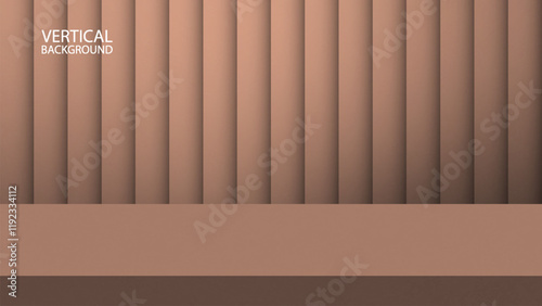 Minimal abstract curtain background for product presentation. Mocha Mousse Tone. Grainy texture.