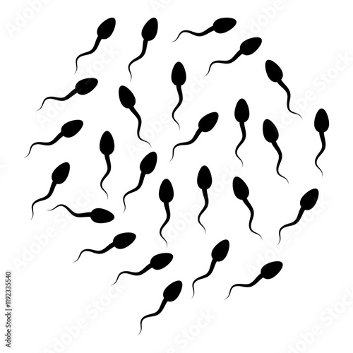 Normal sperm count icon isolated white background