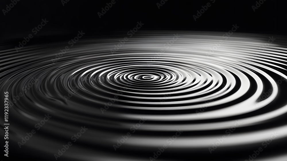 Ripples in water abstract art black background calm environment close-up view fluid motion concept Ripples in water abstract art black background calm environment close-up view fluid motion concept