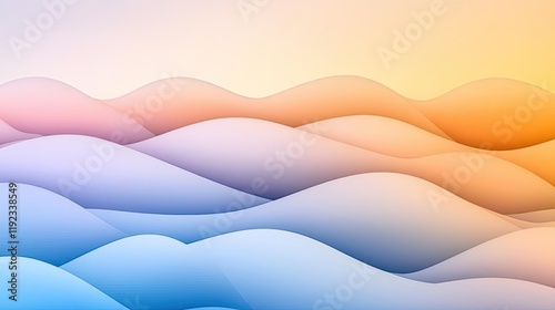 Blurred abstract background concept. Abstract waves in pastel colors create a serene, calming visual effect for design projects.