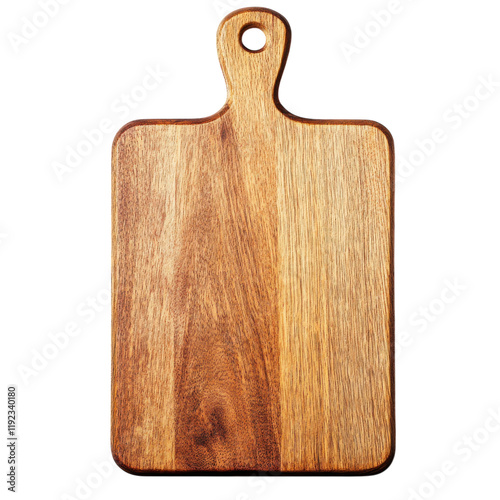 Wooden Cutting Board in Kitchen on transparent background. photo