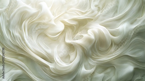 Whimsical fabric flow abstract design textile art soft light close-up serenity and elegance