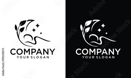 Creative sleep services logo design. Vector illustration people sleep deep. modern logo design vector icon template