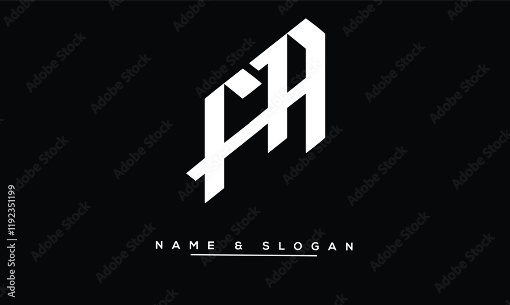 Fototapeta premium FA, AF Abstract Letters Logo Monogram