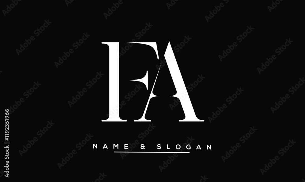 FA, AF Abstract Letters Logo Monogram