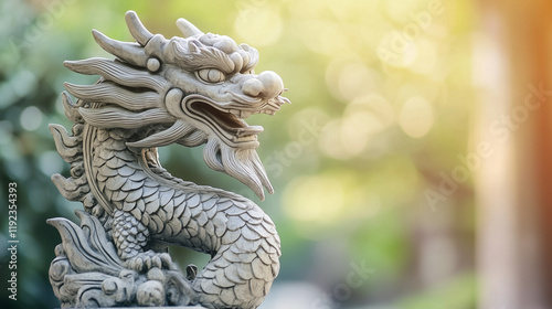 Serene Dragon Statue: A det...