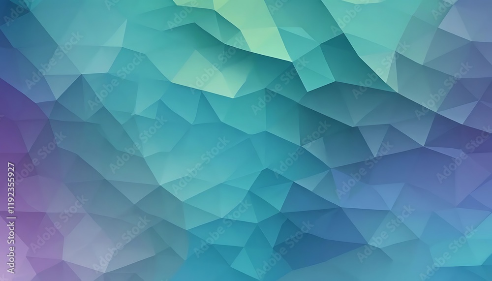 Obraz premium Abstract Teal Purple Geometric Polygon Pattern