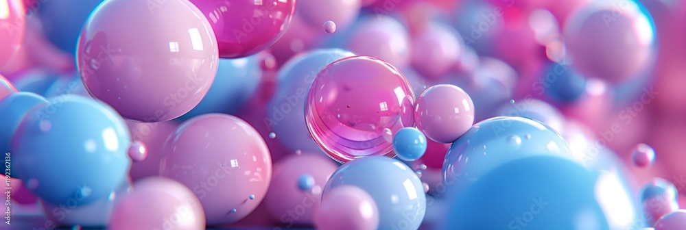 Abstract background with pink and blue circles, 3d rendering Abstract background with pink and blue circles, 3d rendering