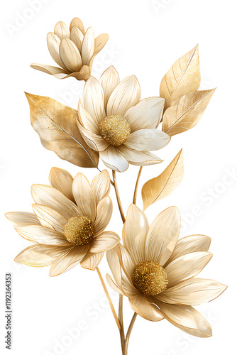 Beautiful Flower Clipart Vector Illustration - Floral Design for Graphics