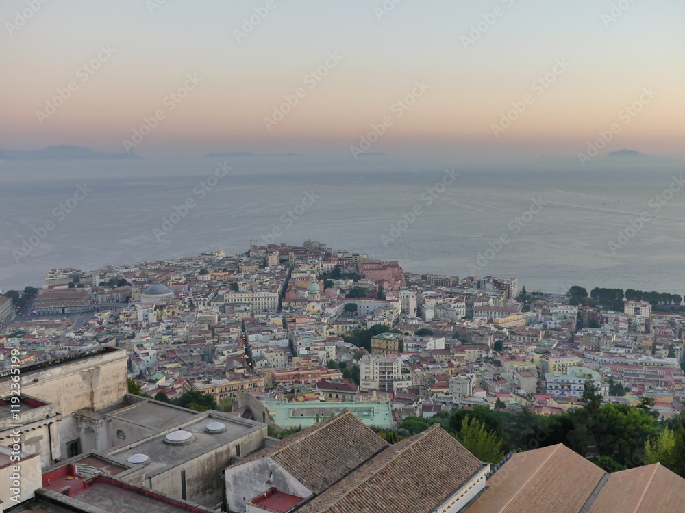 Obraz premium Sunset Napoli Naples Italia view