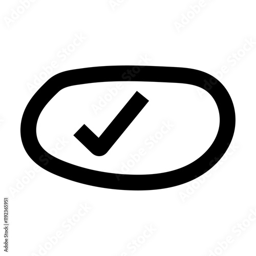 Ticks and marks for checkboxes and checklists. Vector hand drawn element icon, approving or voting, confirmation or positive answer yes. Pencil, charcoal or ink symbols of check list square frame