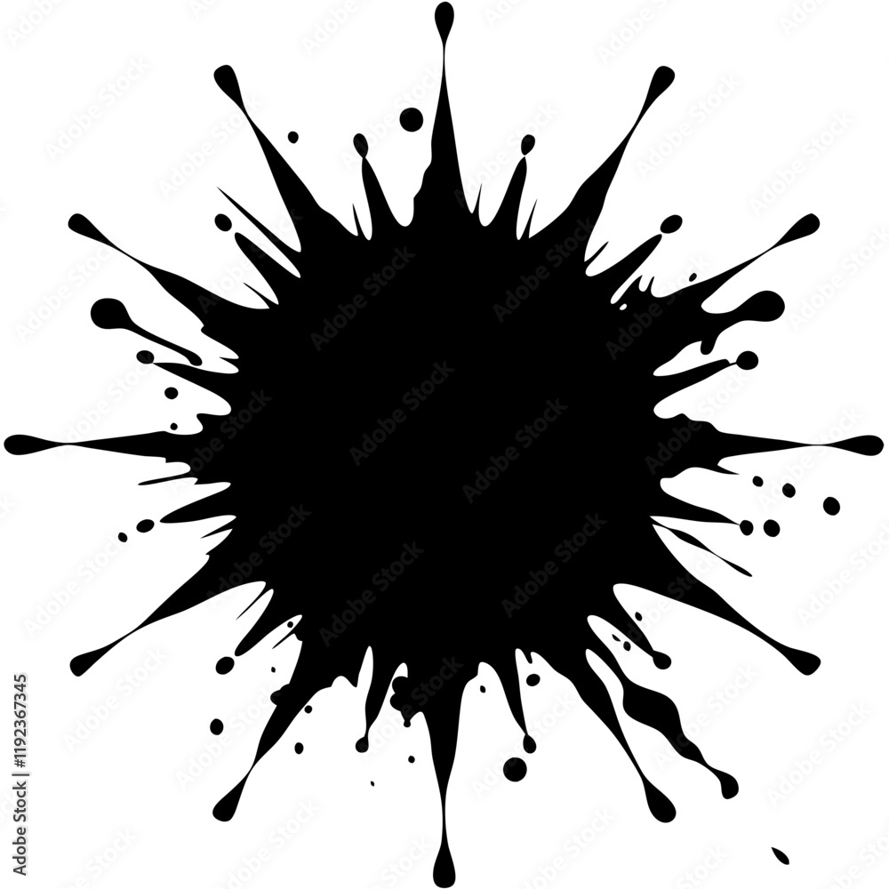 Black Ink Splatter Vector Design Black Ink Splatter Vector Design