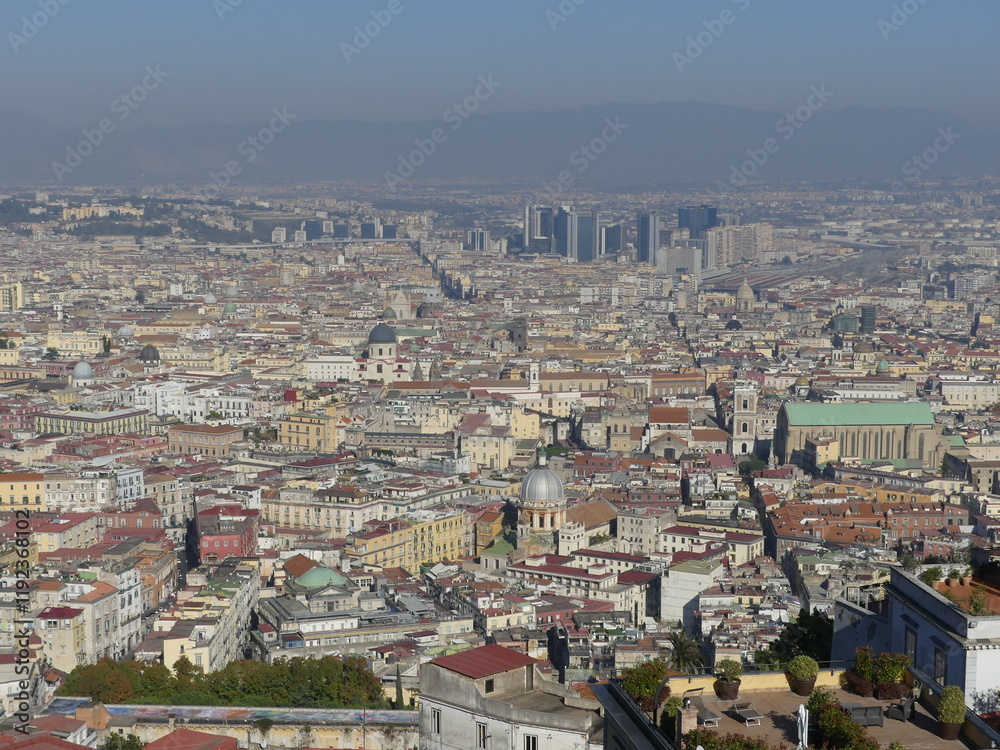 Fototapeta premium Landscape view Napoli Naples Italia