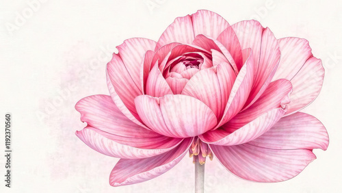 Feminine Pink Flower for March 8 Greeting