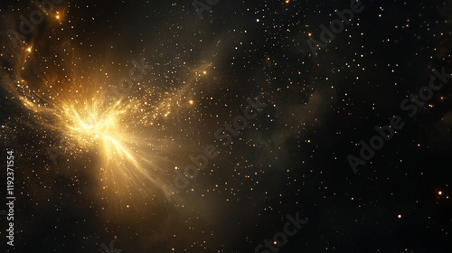An open book with glowing pages and starlight streaming into the sky, against a dark celestial backdrop.
