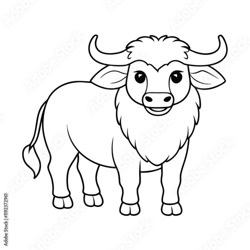 animal vector illustration of a bull