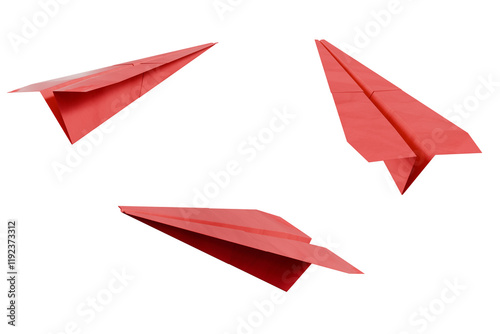 paper airplane isolated on white