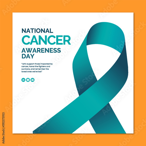 Blue and White Modern World Cancer Awareness Day Instagram Post