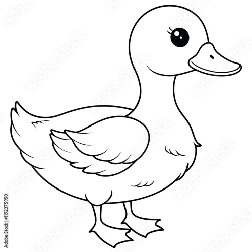 animal vector illustration of a duck 