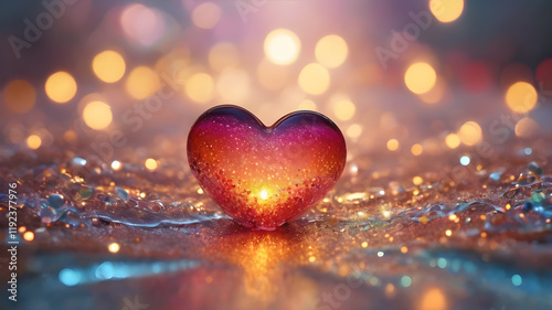 Heart shape for Love concept, Valentine's Day concepts. love symbol, concept for Valentine's Day, wedding etc. Heart elements for love concept design. AI generated image