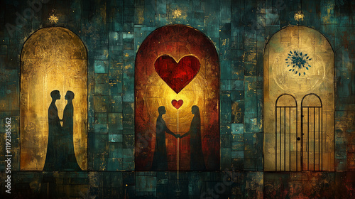 Valentine's Day Origins: Medieval Symbolic Illustration of Saint Valentine’s Story