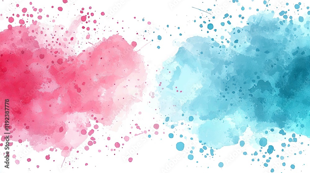 Fototapeta premium Pink and Blue Watercolor Abstract Background: Soft, Elegant, and Artistic Texture for Design Projects