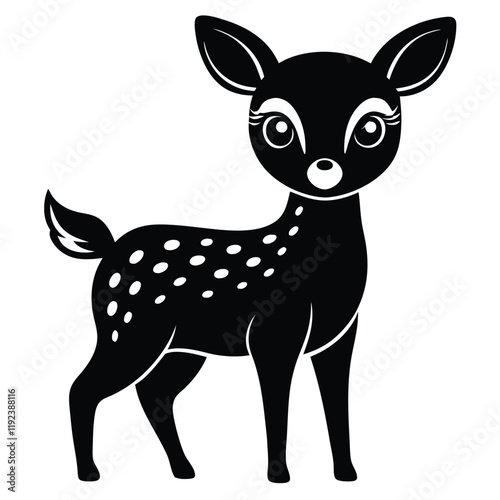 deer black cute silhouette 