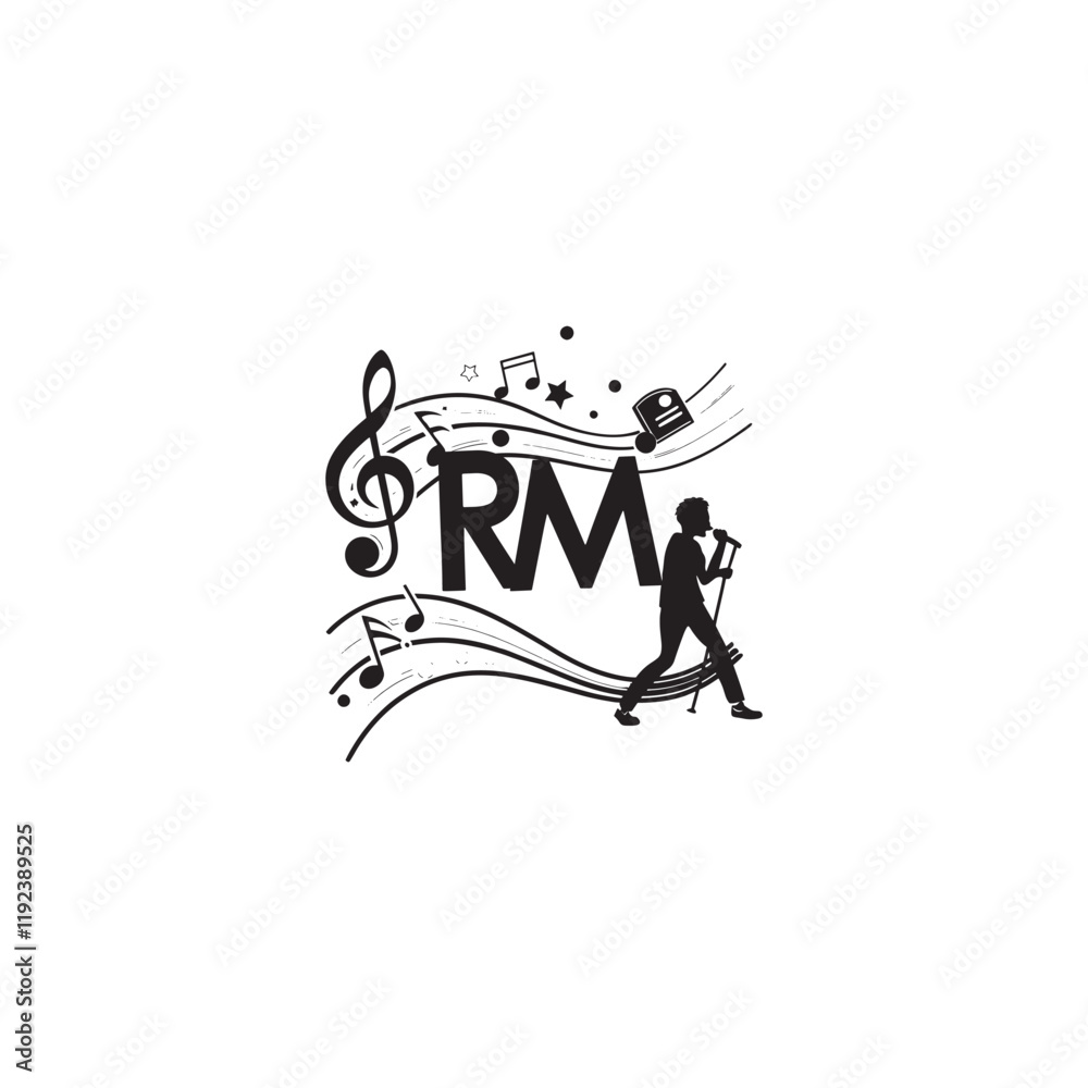 Fototapeta premium A design with a music concept the words ,vector art illustration.