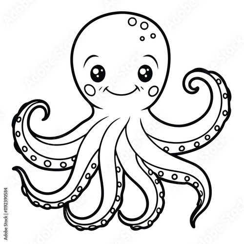  octopus  simple outline icon