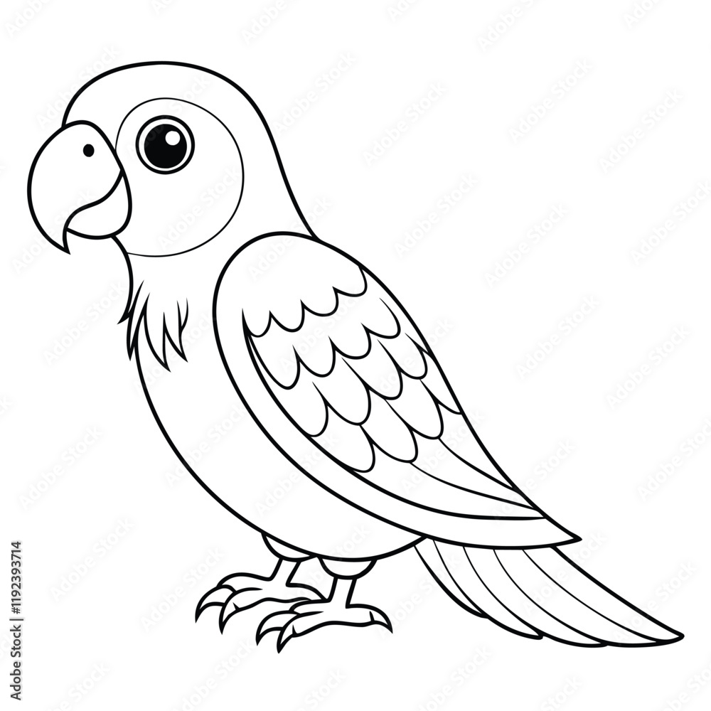parrot simple outline icon parrot simple outline icon