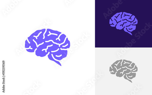 brain logo vector illustration, tech brain logo template