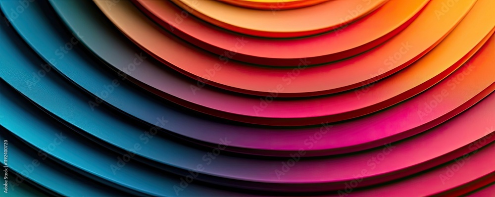 Fototapeta premium Vivid gradient concept. Vibrant, colorful concentric circles creating a modern, abstract background.