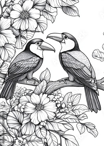 Tucans Coloring Pages photo