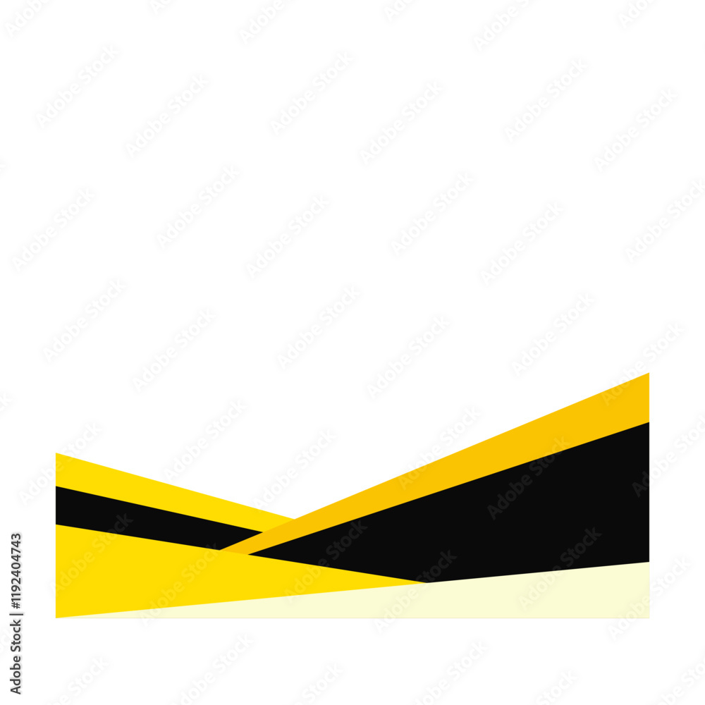 Abstract Black Yellow Border Abstract Black Yellow Border