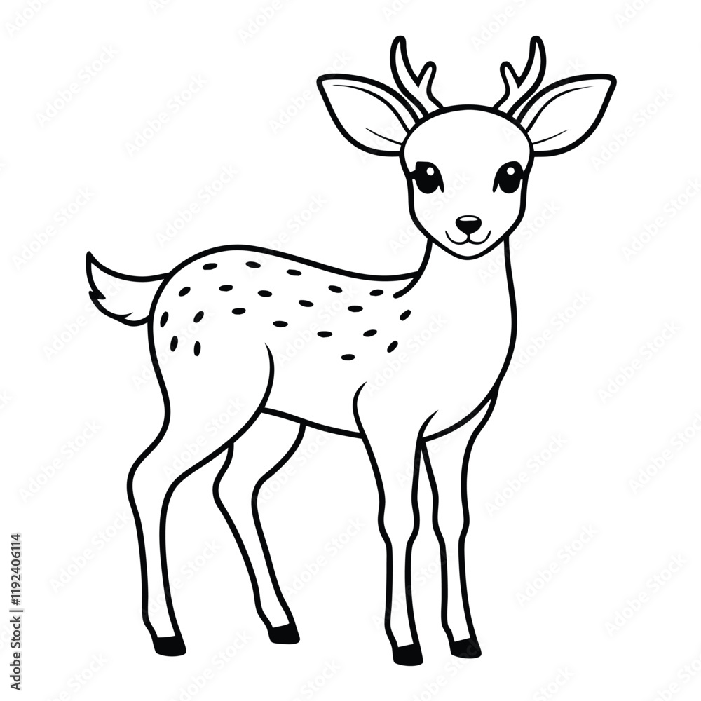 vector cute animal deer for kids product vector cute animal deer for kids product