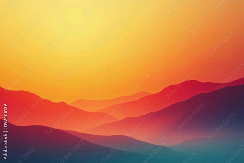 Serene Sunset Over Rolling Hills, a Vibrant Display of Warm Hues and Gradual Color Transitions Creating a Peaceful and Tranquil Atmosphere Serene Sunset Over Rolling Hills, a Vibrant Display of Warm Hues and Gradual Color Transitions Creating a Peaceful and Tranquil Atmosphere