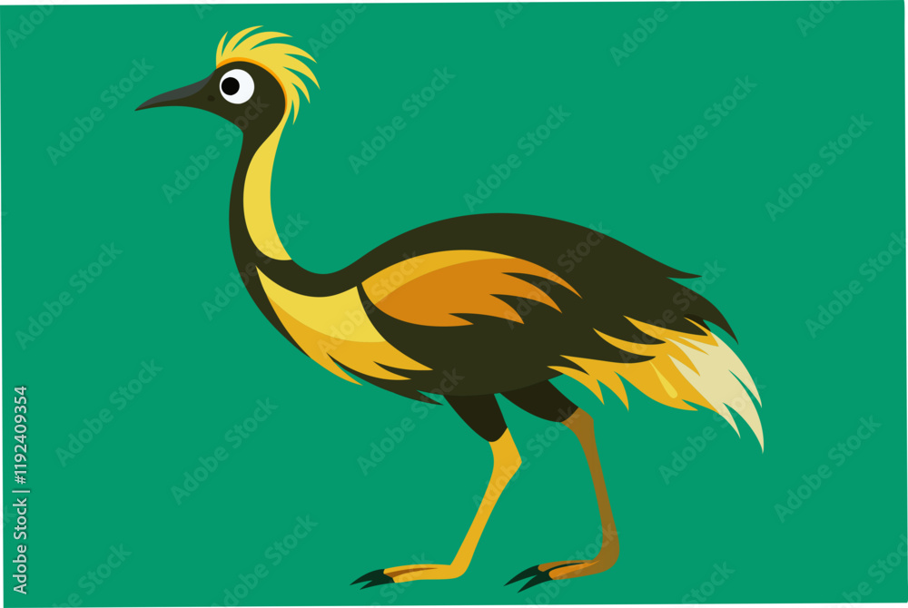 Emu bird vector art illustration. Emu bird vector art illustration.