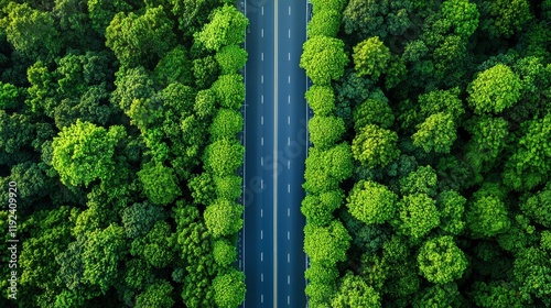 An aerial view of a city with wide boulevards lined with trees, parks, and green spaces, showcasing a commitment to urban greening and creating a more livable and sustainable urban environment.