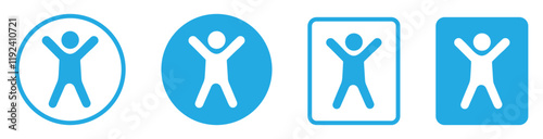 Accsessibility icon universal accsess vector illustration flat style. Accsessibility line icon set universal accsess vectors collection.  Universal accsess vector line icon.